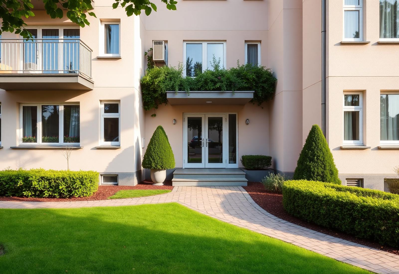 Gepflegtes Mehrfamilienhaus mit sauberem Eingangsbereich in Lindau am Bodensee – betreut von Kryeziu Services